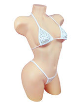 Load image into Gallery viewer, White Encrusted Micro Bikini -LUX Collection-

