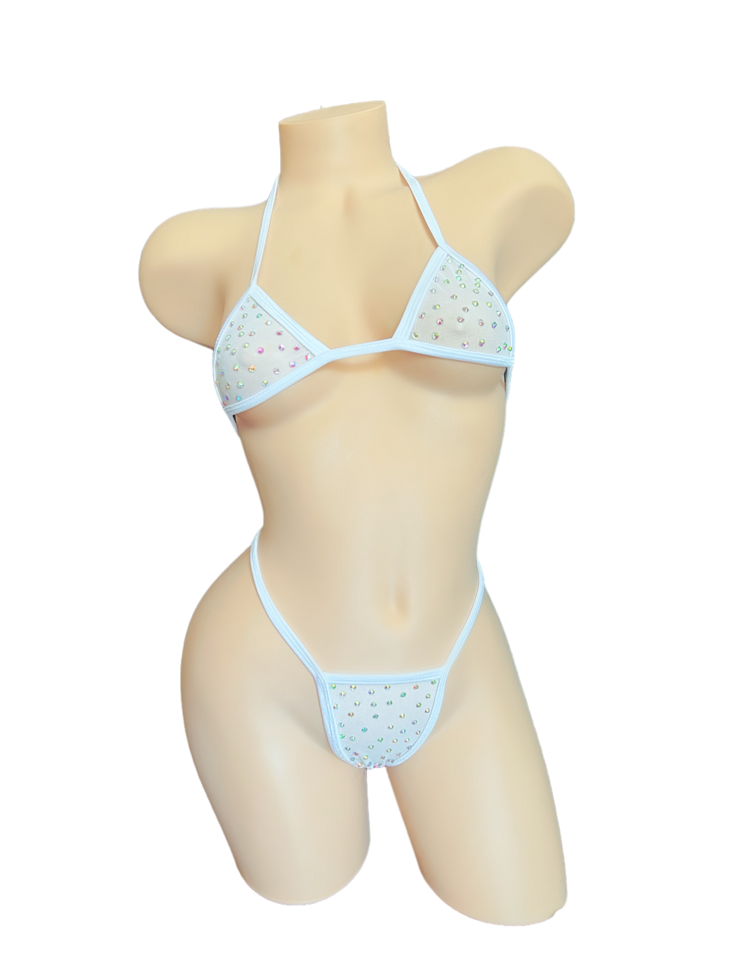 Microkini - White Mesh -LUX Collection-